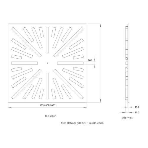 SW-ST Sun Type Swirl Ceiling Diffuser - Image 3