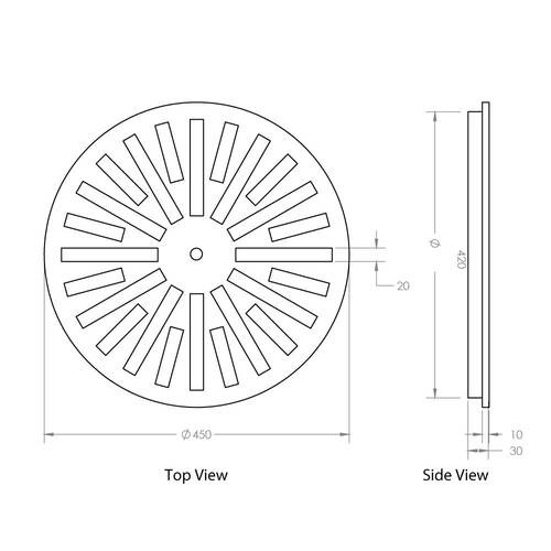 SWR-ST Sun Type Swirl Ceiling Diffuser - Image 2